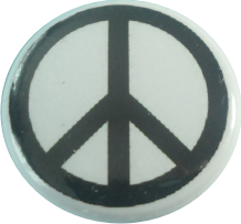 Peace Zeichen Button schwarz peace sign